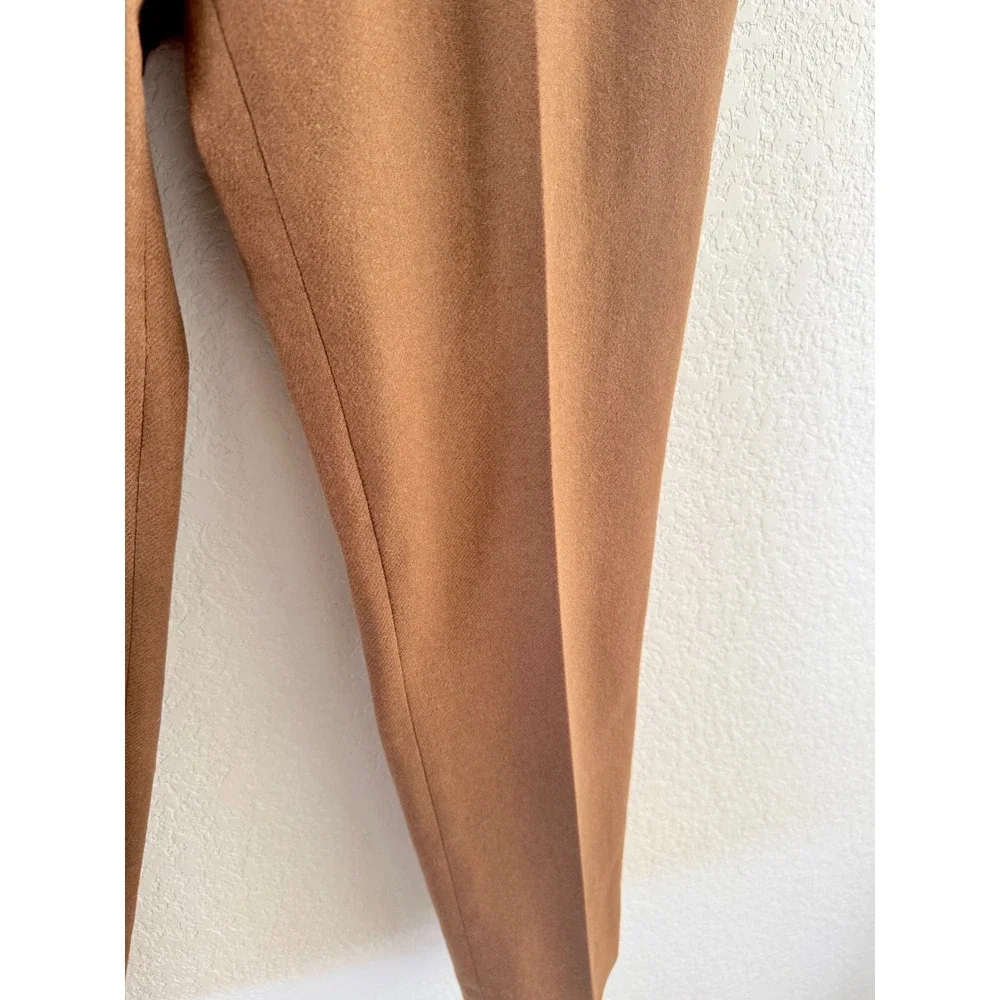 Octobre Editions Trousers Wool Blend Brown Camel Slim Fit Size 40 Mens 32x27
